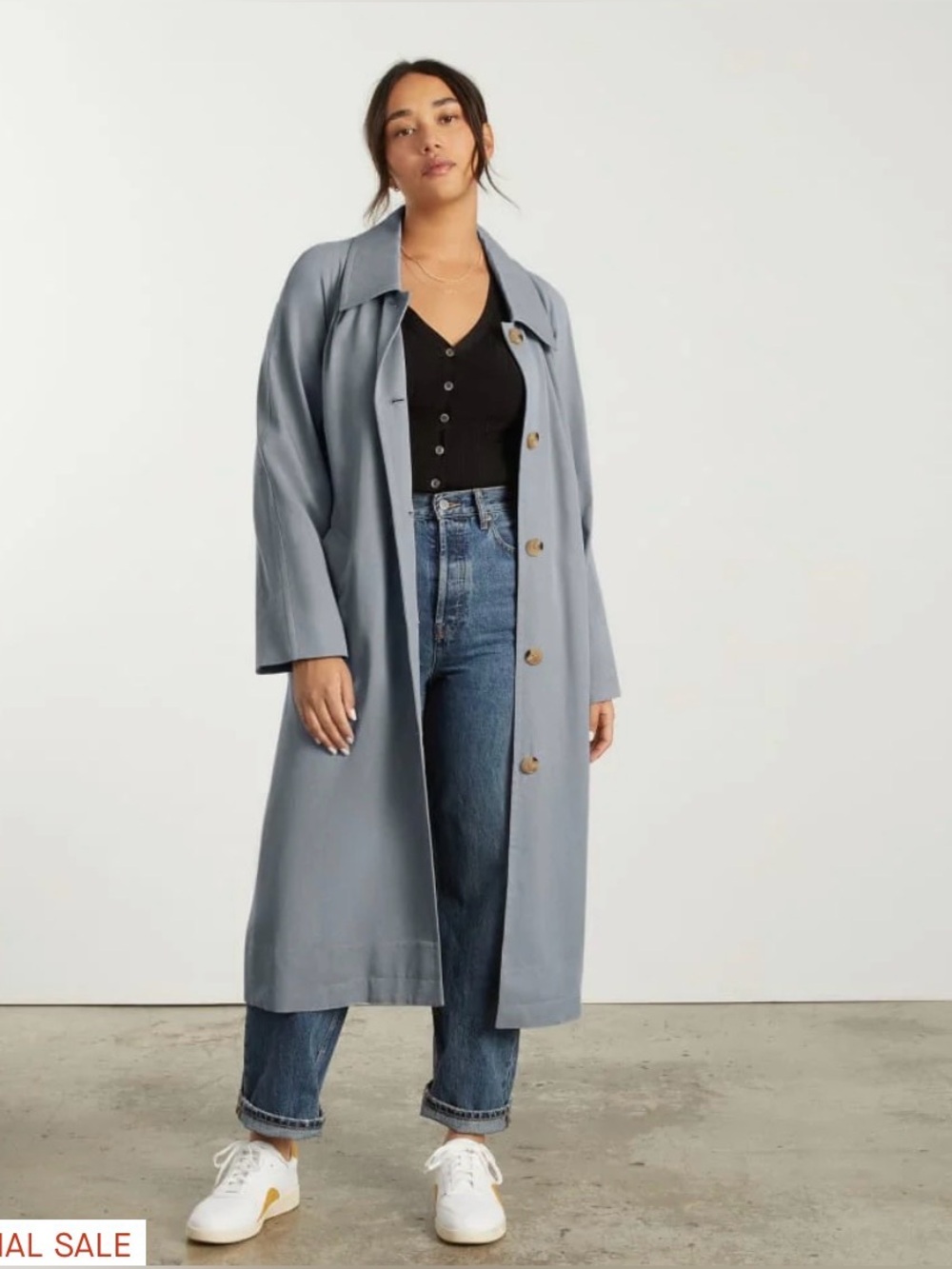 Everlane - The Gathered Drape Trench in Smoke
